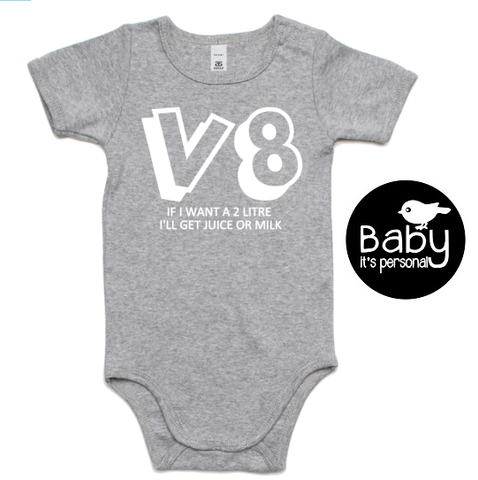 V8 ( the only good 2l is milk) onesie