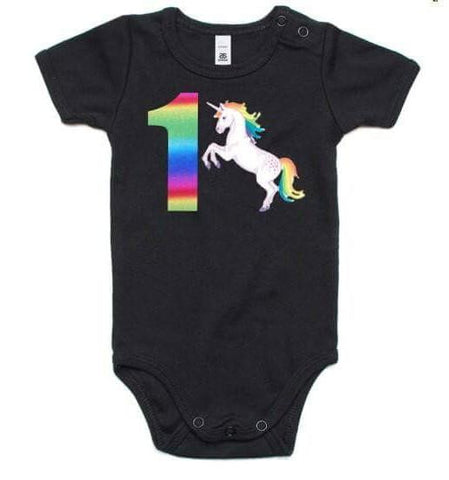 Unicorn Digit Onesie or Tee (choose your age)